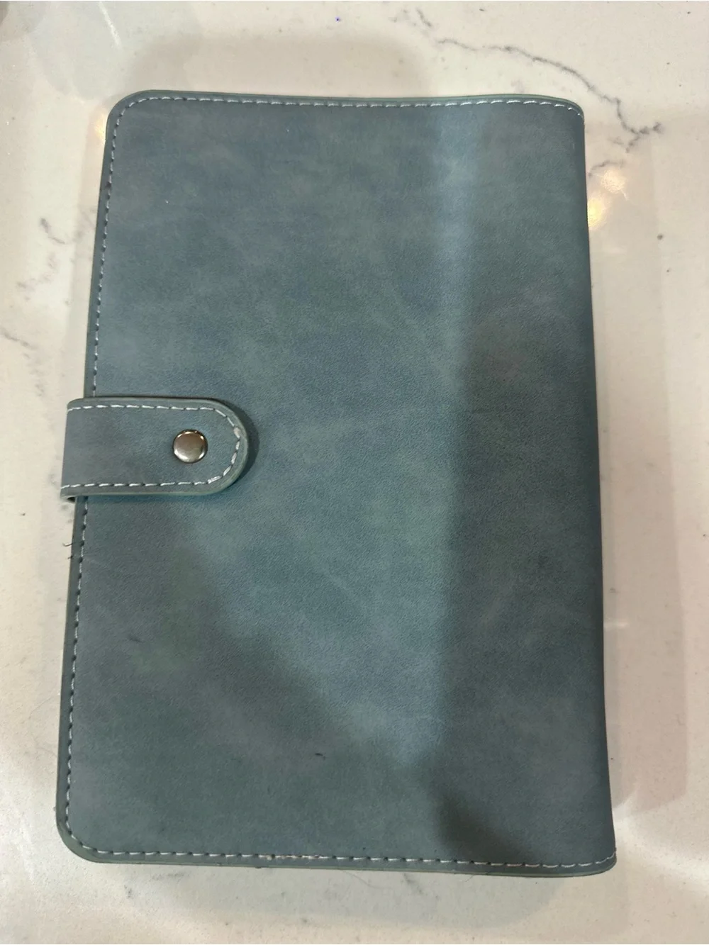 Blue Tablet Folio Case with Snap Closure and 12 ziploc envelopes